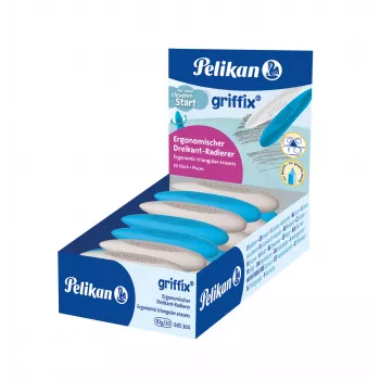Pelikan griffix Dreieck-Radiergummi, TPE-Kunststoff, ergonomische Griffzone, 1 Stück, verschiedene Farben 300007862