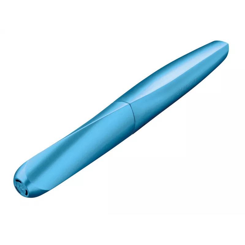 Pelikan Souverän K200 Dreh-Kugelschreiber - Marmorblau - Goldbeschläge - Mittlere Spitze - Nachfüllbar - Made in Germany