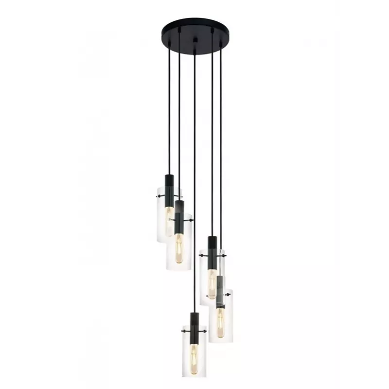 Pendelleuchte Montefino 97368 5x60W E27 Chrom/Weiß