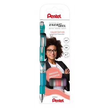 Pentel 4 EnerGel BL77 Gel Pen Set Türkis Grau Pink Lila 0,35 mm