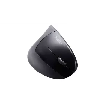 Perixx PERIMICE-713 Kabellose Ergonomische Vertikale Maus, Rechtshänder, Optisch, 2000 DPI, 2,4 GHz, Nano-Empfänger, Schwarz
