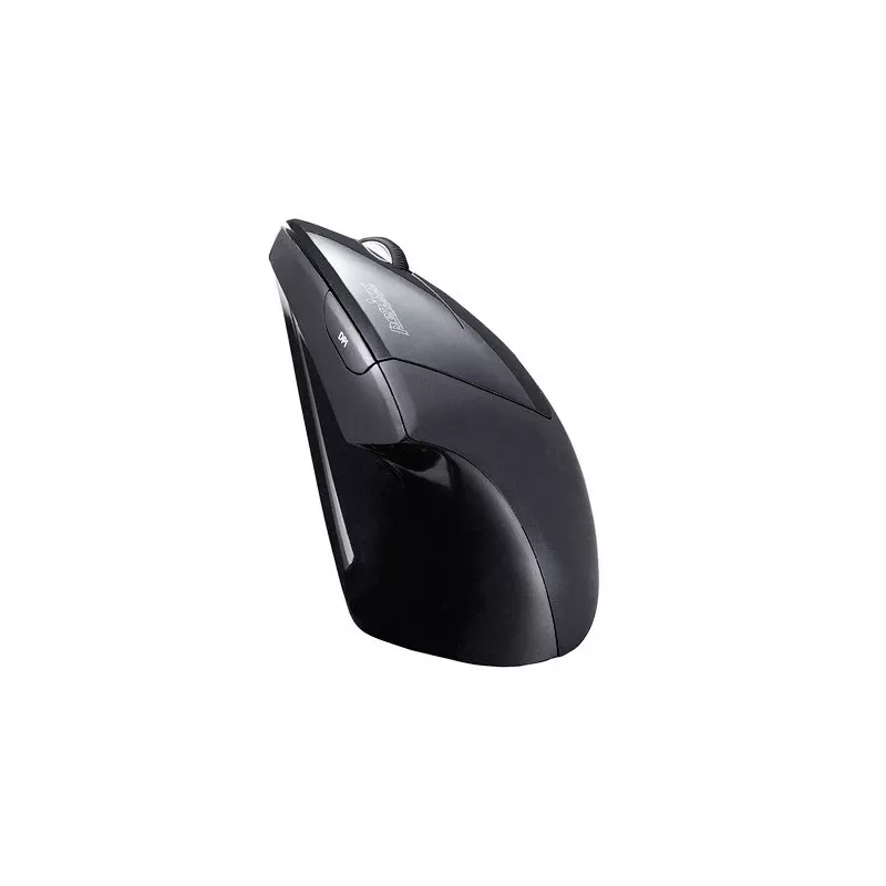 Perixx PERIMICE-713 Kabellose Ergonomische Vertikale Maus, Rechtshänder, Optisch, 2000 DPI, 2,4 GHz, Nano-Empfänger, Schwarz