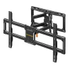 Perlegear PGLF12-EU Vollbeweglicher TV-Wandhalterung für 42-82 Zoll Fernseher, 60 kg Kapazität, Schwarz