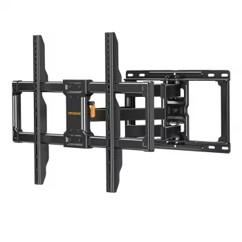 Perlegear PGLF12-EU Vollbeweglicher TV-Wandhalterung für 42-82 Zoll Fernseher, 60 kg Kapazität, Schwarz