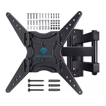 PERLESMITH PSMFK1-EU Fixed TV Wall Mount für 26-60 Zoll Fernseher, Low Profile, 45 kg Tragfähigkeit, VESA 75x75 bis 400x400 mm, Schwarz