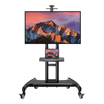 PERLESMITH PSTVMC05-US Vollbeweglicher TV-Wandhalterung für 32-82 Zoll Fernseher, Doppelte Schwenkarme, 60 kg Tragfähigkeit, VESA 200x100 bis 600x400, Schwarz