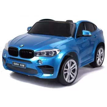 PETMEX Batteriebetriebenes Kinderauto BMW X6M Blau Lackiert