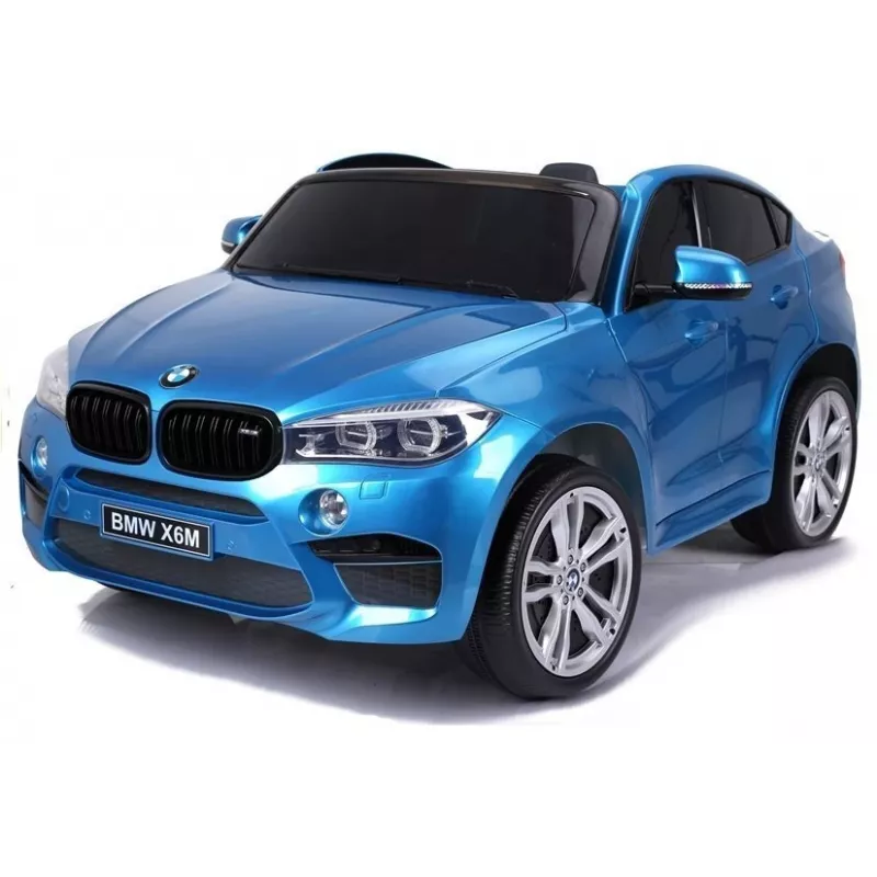 PETMEX Batteriebetriebenes Kinderauto BMW X6M Blau Lackiert