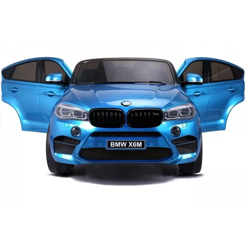 PETMEX Batteriebetriebenes Kinderauto BMW X6M Blau Lackiert