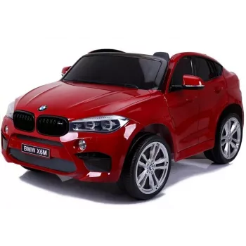 PETMEX Batteriebetriebenes Auto Neuer BMW X6M SUV LED-Leuchten MP3 Rot Lackiert