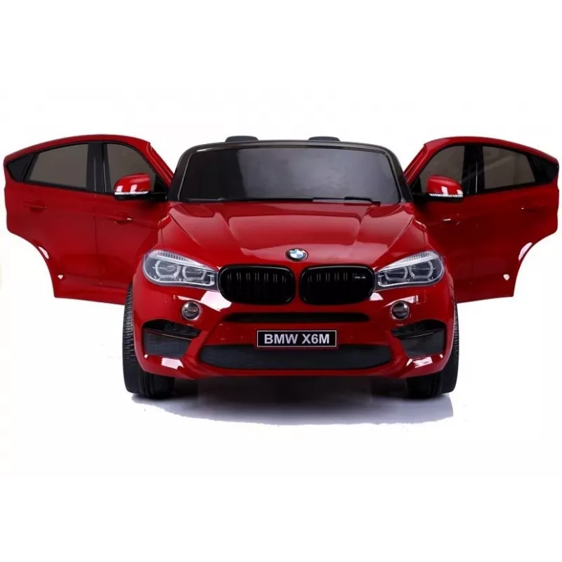 PETMEX Batteriebetriebenes Auto Neuer BMW X6M SUV LED-Leuchten MP3 Rot Lackiert