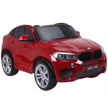 PETMEX Batteriebetriebenes Auto Neuer BMW X6M SUV LED-Leuchten MP3 Rot Lackiert
