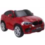 PETMEX Batteriebetriebenes Auto Neuer BMW X6M SUV LED-Leuchten MP3 Rot Lackiert