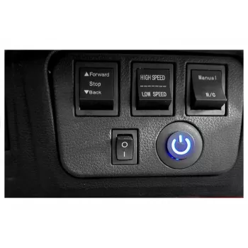 PETMEX Batteriebetriebener Jeep HP012 für Kinder mit LED-Leuchten und MP3, Schwarz