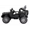 PETMEX Batteriebetriebener Jeep HP012 für Kinder mit LED-Leuchten und MP3, Schwarz