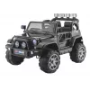 PETMEX Batteriebetriebener Jeep HP012 für Kinder mit LED-Leuchten und MP3, Schwarz