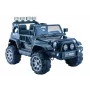 PETMEX Batteriebetriebener Jeep HP012 für Kinder mit LED-Leuchten und MP3, Schwarz