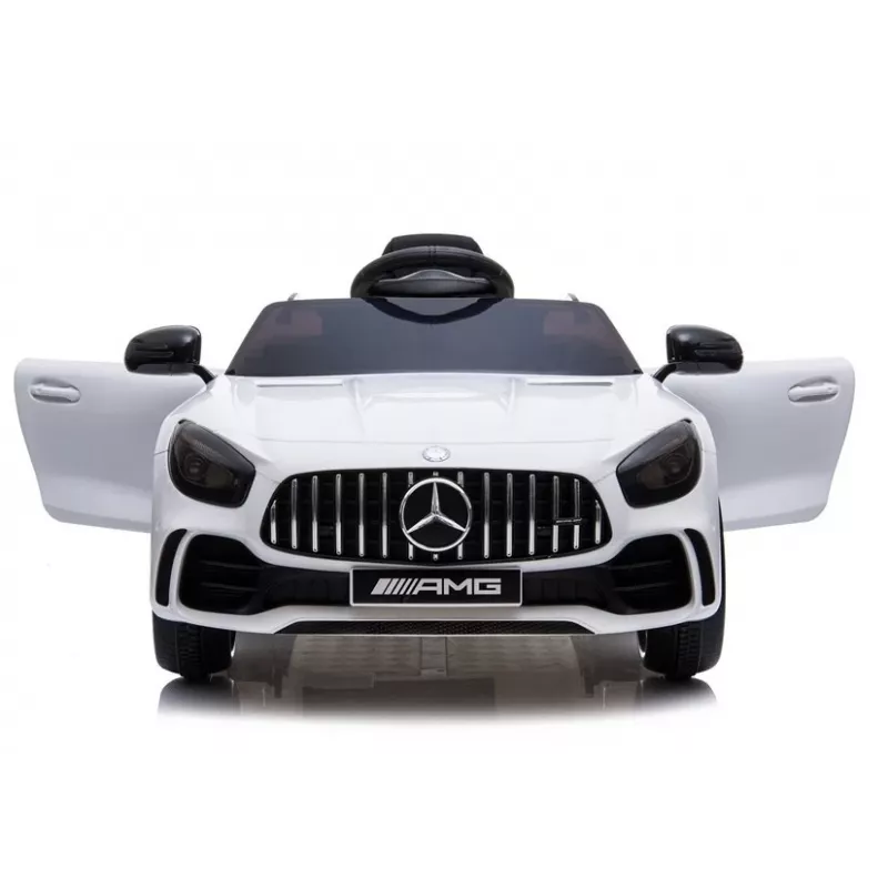 PETMEX Mercedes-AMG GTR 12V Kinder Elektro-Auto zum Fahren - Weiß