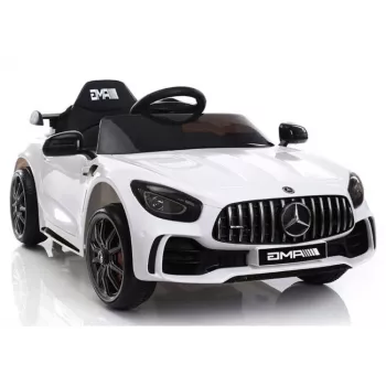 PETMEX Mercedes-AMG GTR 12V Kinder Elektro-Auto zum Fahren - Weiß