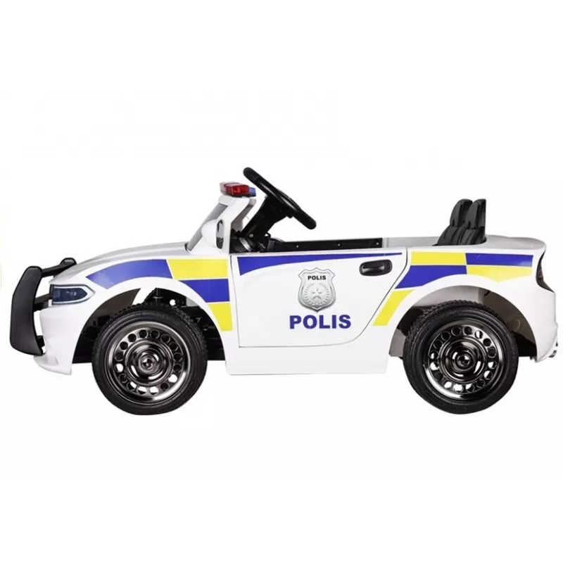 PETMEX Polizeiauto batteriebetriebenes Kinderfahrzeug Weiß