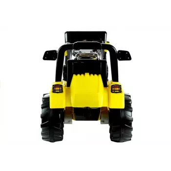 PETMEX ZP1005 Kinder-Elektro-Traktor-Bagger mit beweglicher Schaufel, Gelb