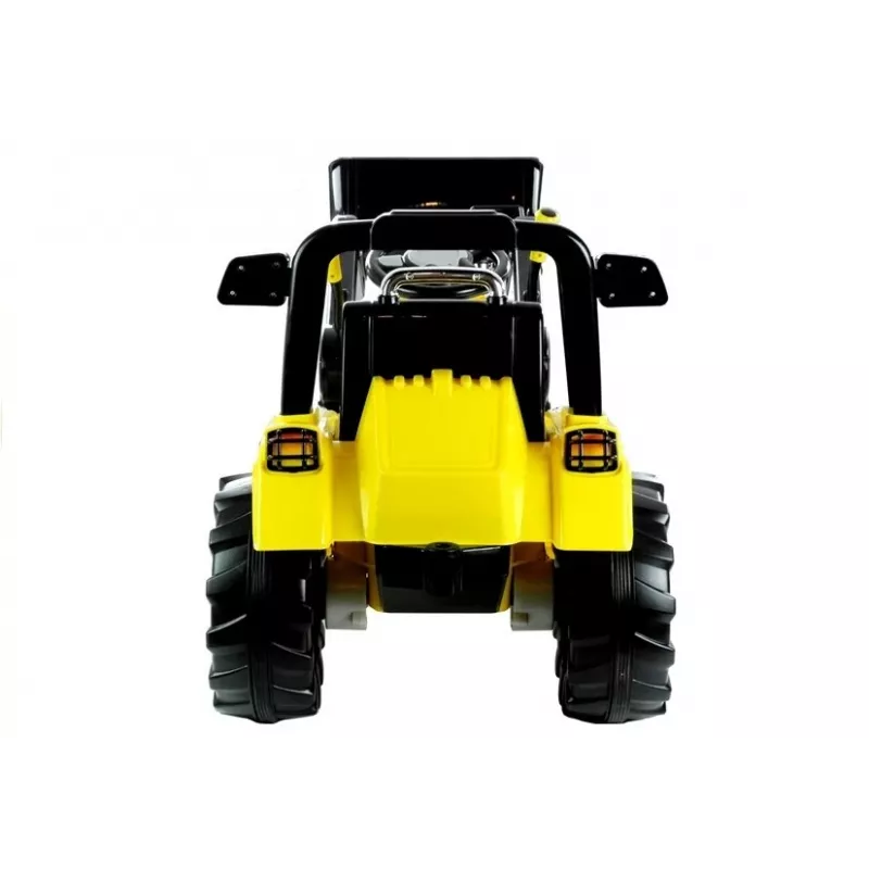 PETMEX ZP1005 Kinder-Elektro-Traktor-Bagger mit beweglicher Schaufel, Gelb