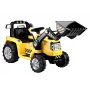 PETMEX ZP1005 Kinder-Elektro-Traktor-Bagger mit beweglicher Schaufel, Gelb