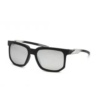 PHILIPP PLEIN MAN Sonnenbrille SSP011-56U28W Schwarzer Acetatrahmen, quadratisch, graue Gläser 56/18/135 mm