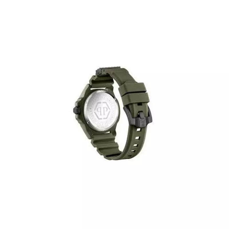 Philipp Plein Herren Automatische Skelettuhr PWUBA0423 44mm Schwarzes Silikon