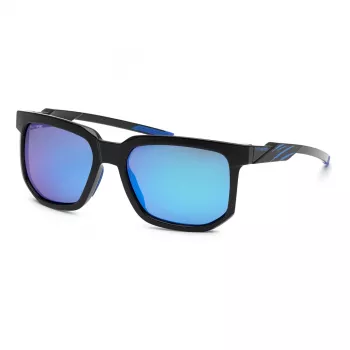 Philipp Plein Sport Herren Rechteckige Sonnenbrille SSP011-56Z42Z - Schwarzer Rahmen Graue Gläser 56/18/135 mm