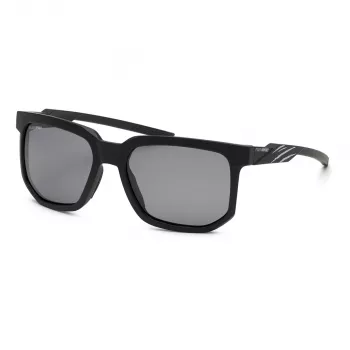 PHILIPP PLEIN SPORT Herren-Sonnenbrille SSP011-56U28P polarisiert - Schwarzer Acetat-Rahmen, graue Gläser