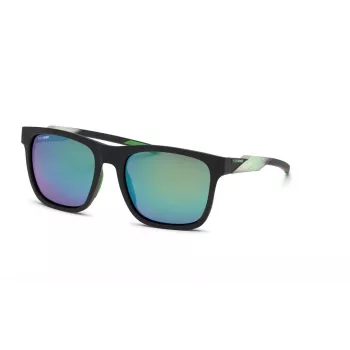 Philipp Plein Sport Herren-Sonnenbrille SSP010-56U28Z - Schwarzer Acetat-Rahmen, graue Polycarbonat-Gläser, 56/19/135 mm