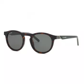Philipp Plein Sport Herren-Sonnenbrille SSP035-520722 Schwarzer rechteckiger Acetatrahmen graue Gläser 52 mm
