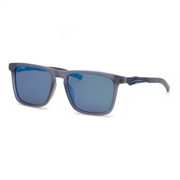 Philipp Plein Sport Herren-Sonnenbrille SSP038-57UA1P - Schwarzer Rahmen, graue polarisierte Gläser, 57/18/145 mm