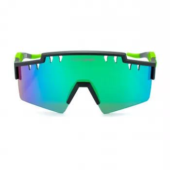 PHILIPP PLEIN SPORT SSP001-99U28V Herren-Sonnenbrille - Schwarzer Rahmen, graue Gläser, Schildform