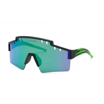 PHILIPP PLEIN SPORT SSP001-99U28V Herren-Sonnenbrille - Schwarzer Rahmen, graue Gläser, Schildform