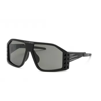 Philipp Plein Sport SSP002-610U28 Herren-Sonnenbrille - Schwarzer Rahmen Graue Gläser 61/15/130 mm