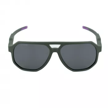 PHILIPP PLEIN SPORT SSP014-61J97P Herren-Sonnenbrille - Schwarzer Rahmen, graue polarisierte Gläser, 61/15/135 mm