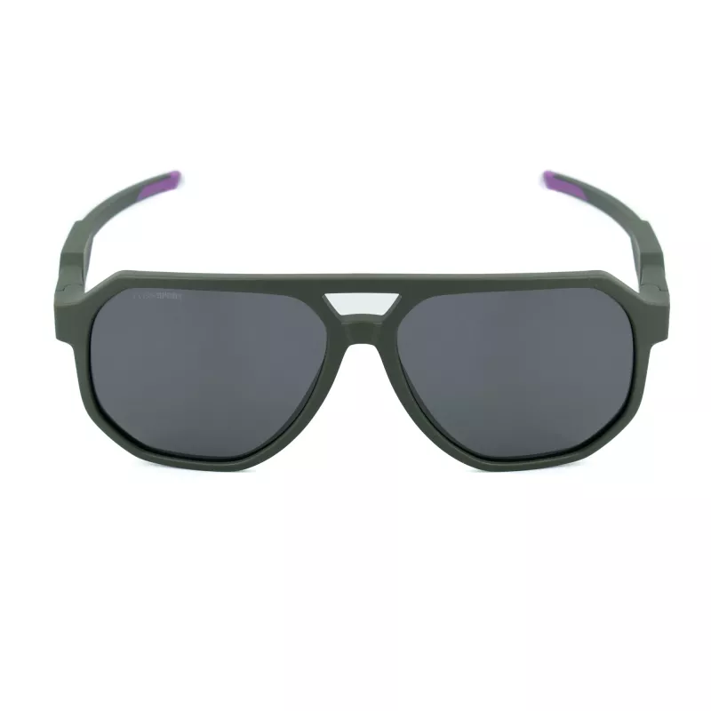 PHILIPP PLEIN SPORT SSP014-61J97P Herren-Sonnenbrille - Schwarzer Rahmen, graue polarisierte Gläser, 61/15/135 mm