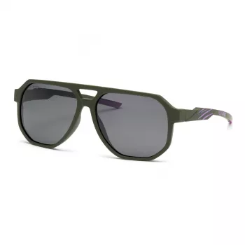 PHILIPP PLEIN SPORT SSP014-61J97P Herren-Sonnenbrille - Schwarzer Rahmen, graue polarisierte Gläser, 61/15/135 mm