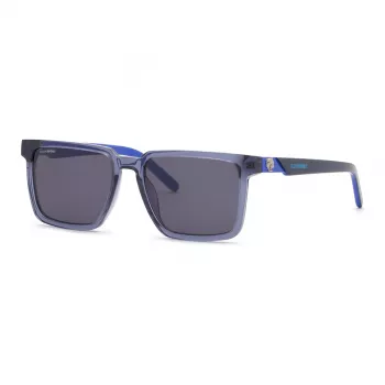 Philipp Plein Sport SSP034-5604AL Herren Rechteck-Sonnenbrille - Schwarzer Rahmen Graue Gläser 56/18/145 mm