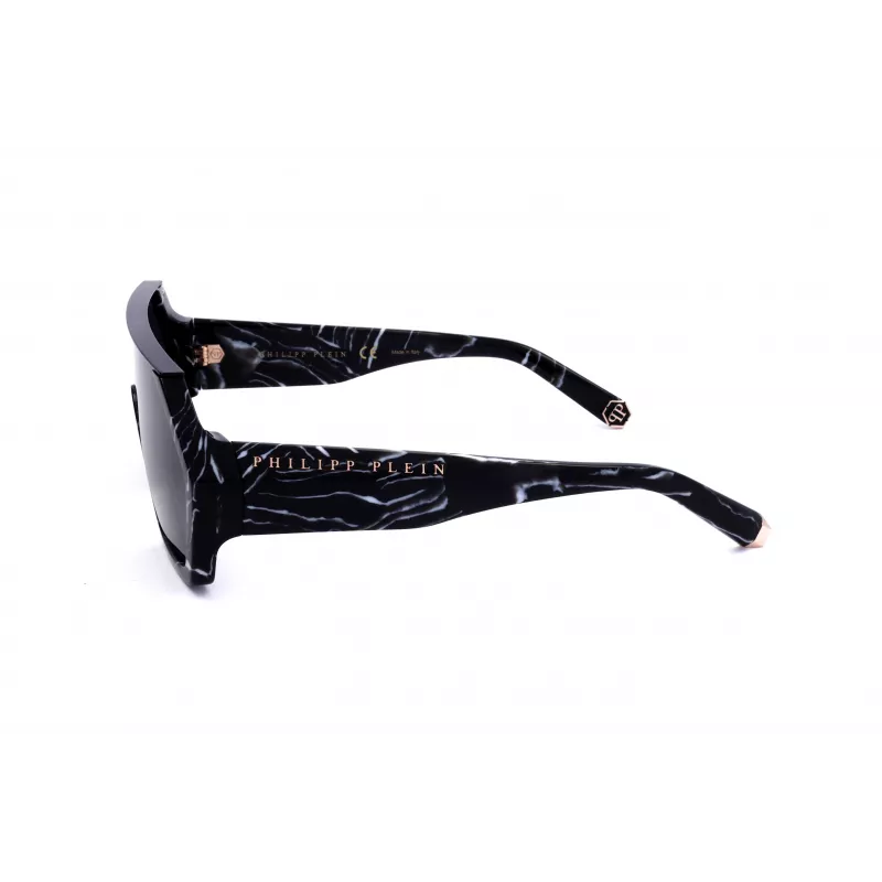 Philipp Plein SPP047-0Z21 Herren-Sonnenbrille Schwarzer Rahmen Graue Gläser 99mm