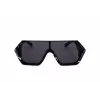 Philipp Plein SPP047-0Z21 Herren-Sonnenbrille Schwarzer Rahmen Graue Gläser 99mm