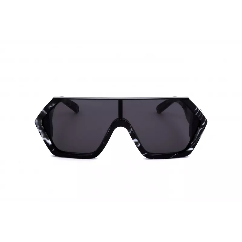 Philipp Plein SPP047-0Z21 Herren-Sonnenbrille Schwarzer Rahmen Graue Gläser 99mm