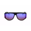 PHILIPP PLEIN SPP093M-703V Herren Sonnenbrille, Quadratische Pilotform, Schwarzer Acetatrahmen, Graue Polycarbonatgläser, UV400-Schutz, 65/16/145 mm