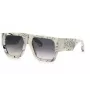 PHILIPP PLEIN SPP094M5409YL Herren-Sonnenbrille - Acetatrahmen, graue Gläser, 54/18/145 mm