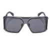 Philipp Plein SPP096M990I86 Herren-Sonnenbrille Pilot Aviator Metall Schwarz Grau Verlauf UV400 99mm