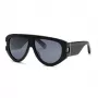 Philipp Plein SPP127M60700G Herren-Sonnenbrille - Schwarzer Acetatrahmen, dunkelgraue Gläser, 60/13/145 mm