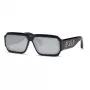 PHILIPP PLEIN SPP150-670700 Herren-Sonnenbrille, Schwarzer Acetatrahmen, Dunkelgraue Gläser, 67/11/145 mm