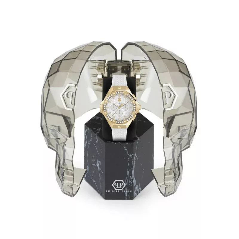 Philipp Plein The $keleton Automatic Herrenuhr PWPSA0624 42mm Schwarzes Silikon